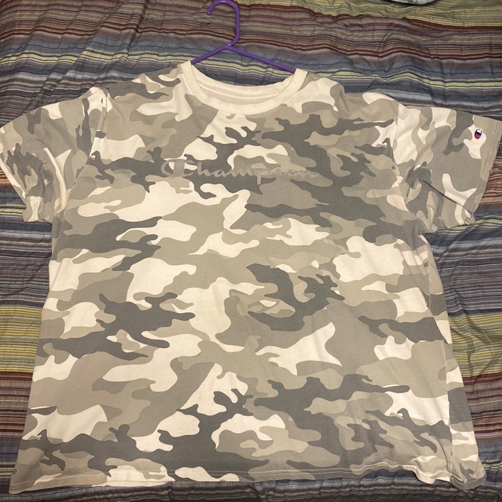 Champion White and Grey Camo Shirt